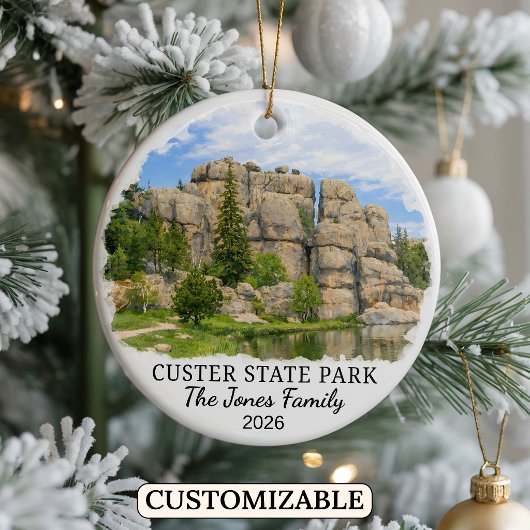 Personalized Custer State Park Custom South Dakota セラミックオーナメント