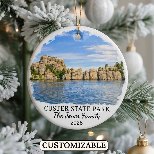 Personalized Custer State Park Custom South Dakota セラミックオーナメント