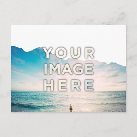 Personalized Custom 2 Photo torn paper ポストカード (正面)