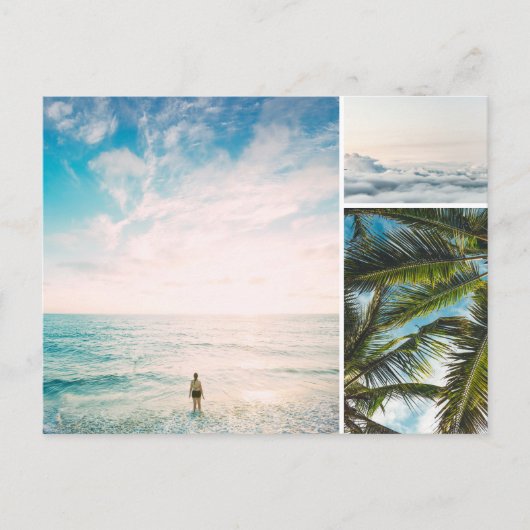 Personalized Custom 3 Photo ポストカード (正面)