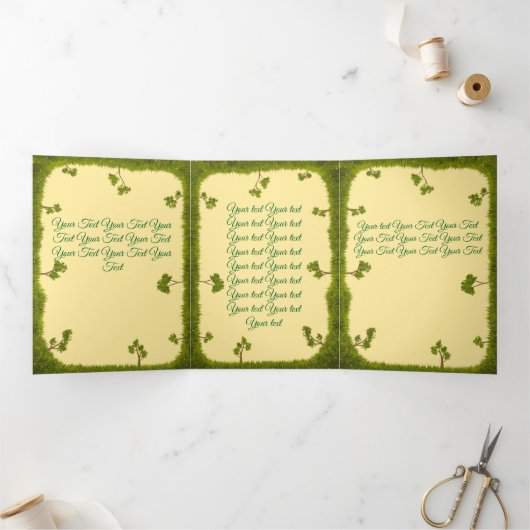 Personalized Custom Brochures Forest 三つ折りカード (内部)