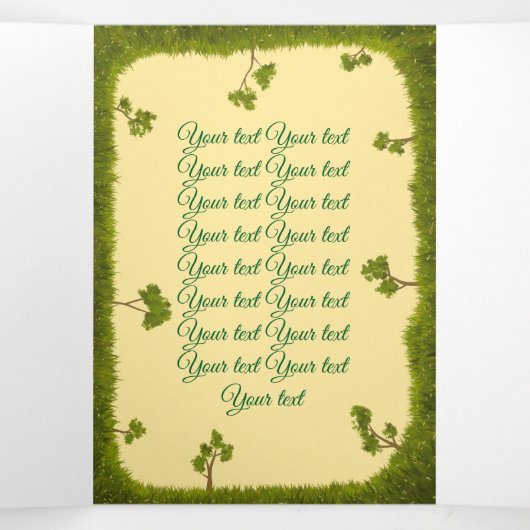 Personalized Custom Brochures Forest 三つ折りカード (内部中)