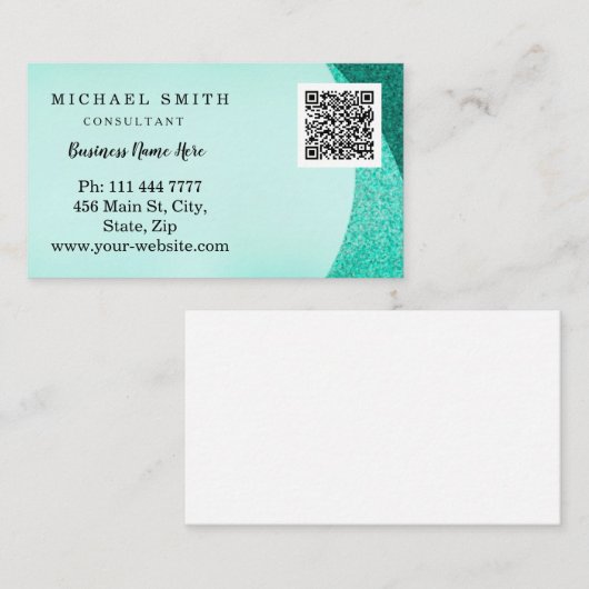 Personalized Custom Corporate QR Code Logo Busines 名刺 (正面/裏面)