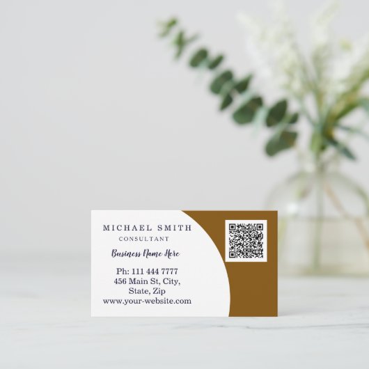 Personalized Custom Corporate QR Code Logo Busines 名刺 (スタンド正面)