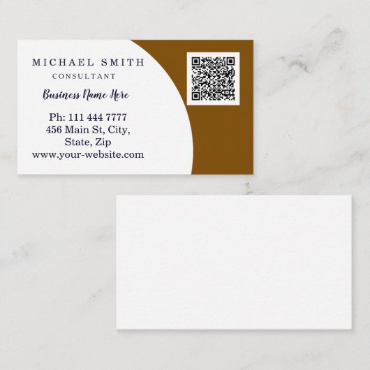 Personalized Custom Corporate QR Code Logo Busines 名刺 (正面/裏面)