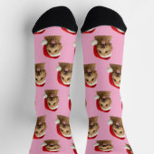 Personalized Custom Cute Doodle Christmas Socks ソックス (上部)