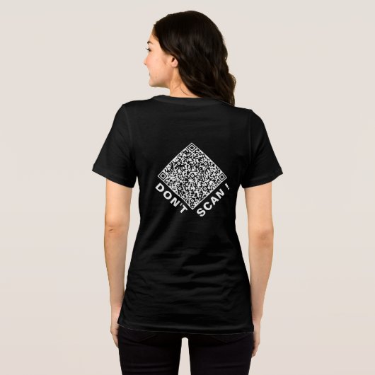 Personalized Custom Design Your Funny QR Code トライブレンドTシャツ (裏面全面)