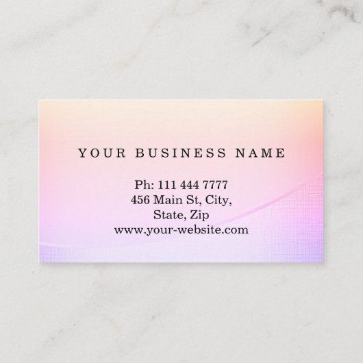 Personalized Custom Elegant Modern Plain Metal 名刺 (裏面)