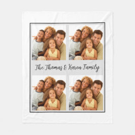 Personalized Custom Family Photo Cozy Blanket フリースブランケット