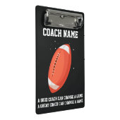 Personalized Custom Football Coach From The Team ミニクリップボード (アングル)