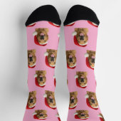 Personalized Custom Golden Retriever Christmas  ソックス (上部)
