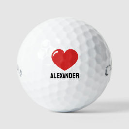 Personalized Custom Golfer Callaway Heart ゴルフボール