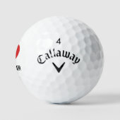Personalized Custom Golfer Callaway Heart ゴルフボール (ロゴ)