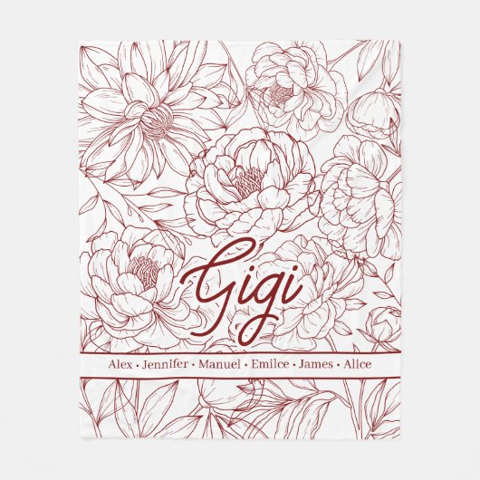 Personalized Custom Grandma フリースブランケット (正面)