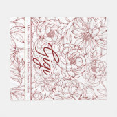 Personalized Custom Grandma フリースブランケット (正面(横))