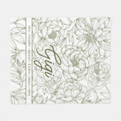 Personalized Custom Grandma フリースブランケット (正面(横))