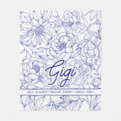 Personalized Custom Grandma フリースブランケット (正面)