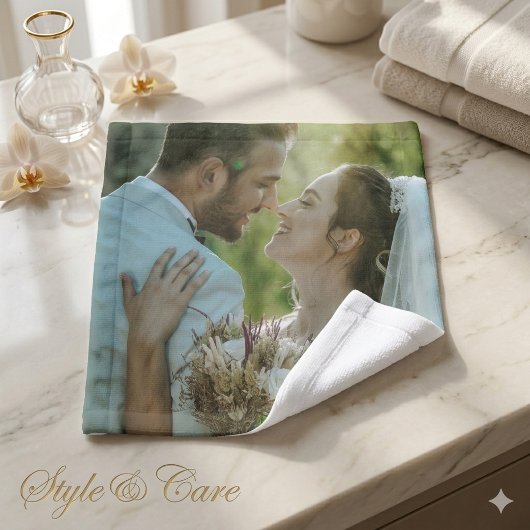 Personalized Custom Image Soft Wash Cloth Twl Gift ウォッシュタオル