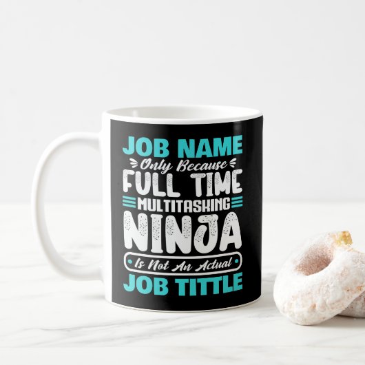 Personalized Custom Job Title Multitasker Worker コーヒーマグカップ (ドーナツ)