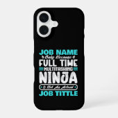 Personalized Custom Job Title Multitasker Worker iPhone 16ケース (裏面)