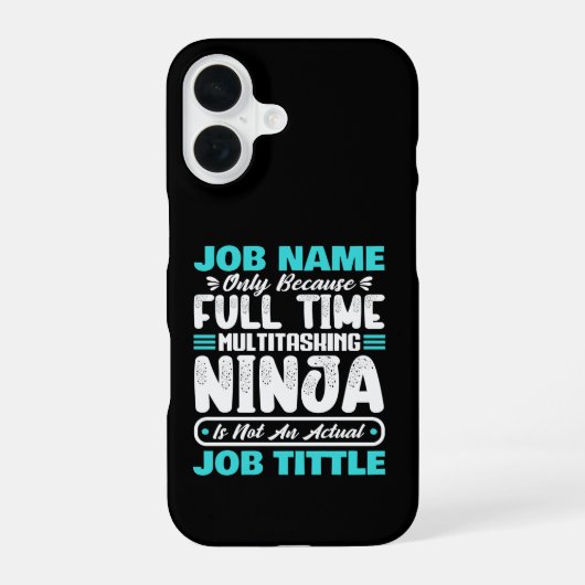 Personalized Custom Job Title Multitasker Worker iPhone 16ケース (裏面)