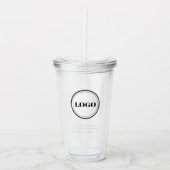 Personalized Custom Logo with Straw No Minimum アクリルタンブラー (正面)