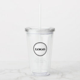 Personalized Custom Logo with Straw No Minimum アクリルタンブラー