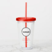 Personalized Custom Logo with Straw No Minimum アクリルタンブラー (正面)
