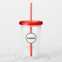 Personalized Custom Logo with Straw No Minimum アクリルタンブラー