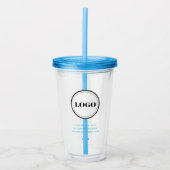 Personalized Custom Logo with Straw No Minimum アクリルタンブラー (正面)