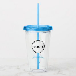 Personalized Custom Logo with Straw No Minimum アクリルタンブラー