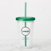Personalized Custom Logo with Straw No Minimum アクリルタンブラー (正面)