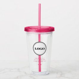 Personalized Custom Logo with Straw No Minimum アクリルタンブラー