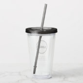 Personalized Custom Logo with Straw No Minimum アクリルタンブラー (裏面)