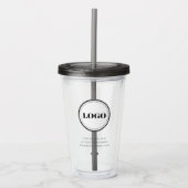 Personalized Custom Logo with Straw No Minimum アクリルタンブラー (正面)