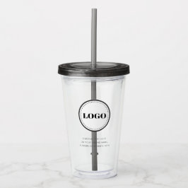 Personalized Custom Logo with Straw No Minimum アクリルタンブラー