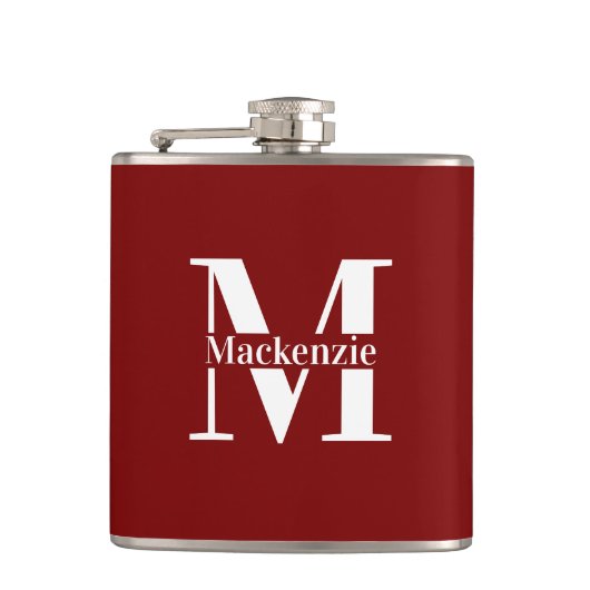 Personalized Custom Made Monogrammed フラスク (正面)