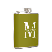Personalized Custom Made Monogrammed Green フラスク (右)