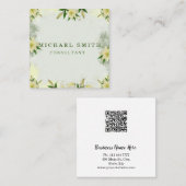 Personalized Custom Minimalist Modern QR Code Logo スクエア名刺 (正面/裏面)