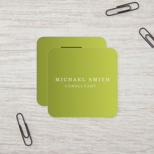 Personalized Custom Minimalist Modern QR Code Logo スクエア名刺 (正面/裏面インサイチュ)