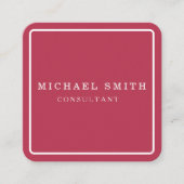 Personalized Custom Minimalist Modern QR Code Logo スクエア名刺 (正面)