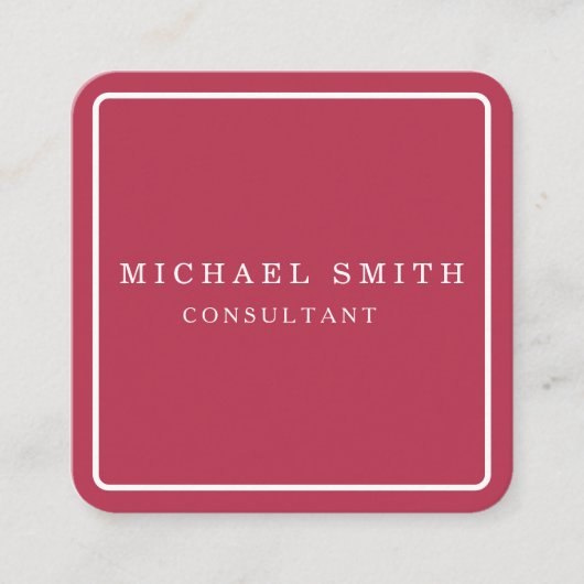 Personalized Custom Minimalist Modern QR Code Logo スクエア名刺 (正面)