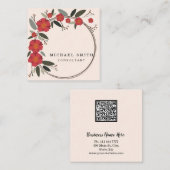 Personalized Custom Minimalist Modern QR Code Logo スクエア名刺 (正面/裏面)