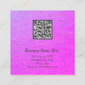 Personalized Custom Minimalist Modern QR Code Logo スクエア名刺 (裏面)