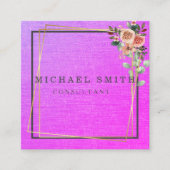 Personalized Custom Minimalist Modern QR Code Logo スクエア名刺 (正面)