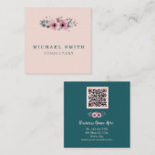 Personalized Custom Minimalist Modern QR Code Logo スクエア名刺 (正面/裏面)