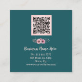 Personalized Custom Minimalist Modern QR Code Logo スクエア名刺 (裏面)