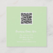 Personalized Custom Minimalist Modern QR Code Logo スクエア名刺 (裏面)