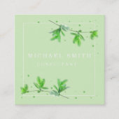 Personalized Custom Minimalist Modern QR Code Logo スクエア名刺 (正面)