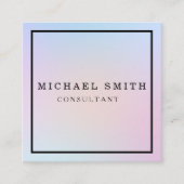 Personalized Custom Minimalist Modern QR Code Logo スクエア名刺 (正面)